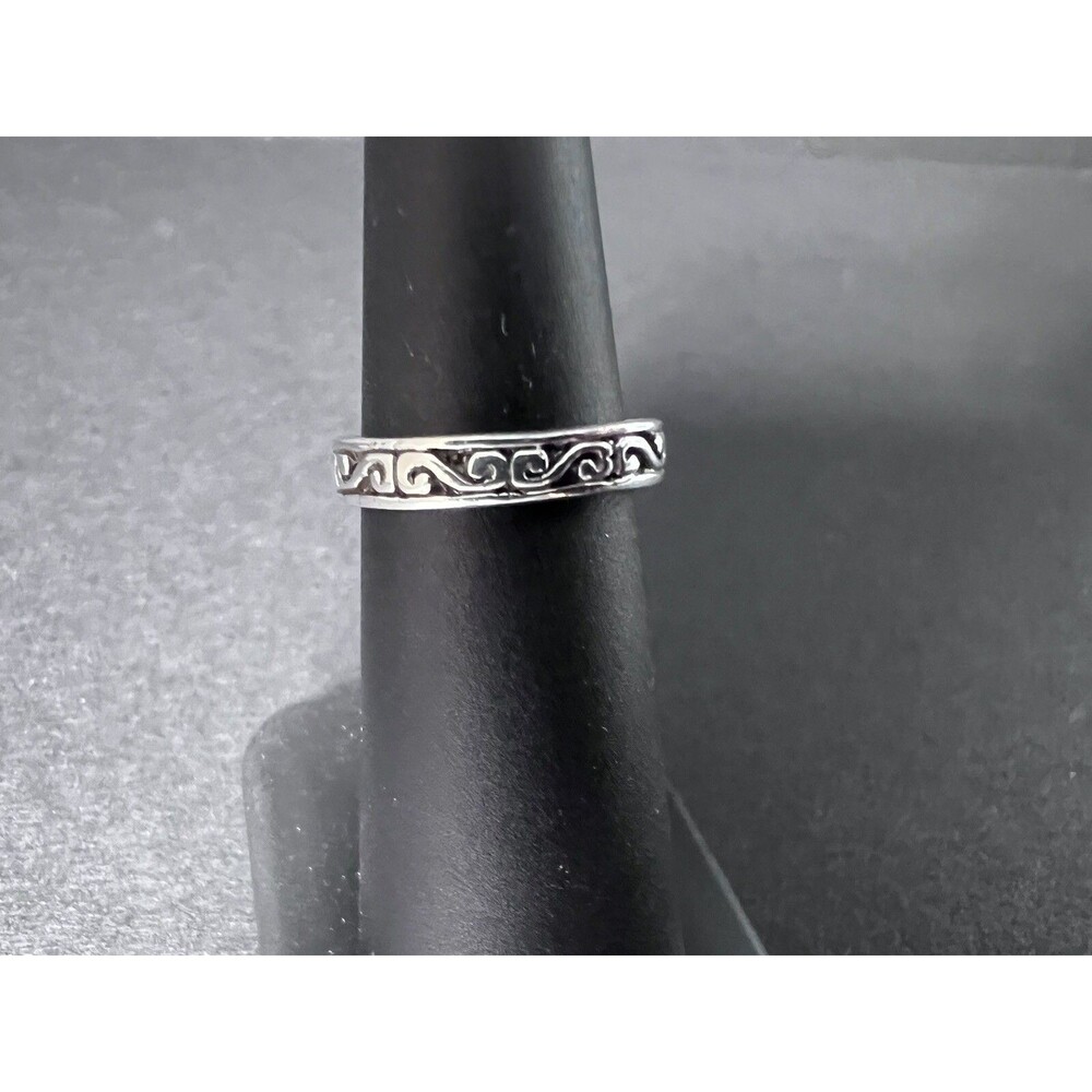 Sterling Silver Scrollwork Toe Ring Size‎ 5 Adjustable Boho Beach Jewelry